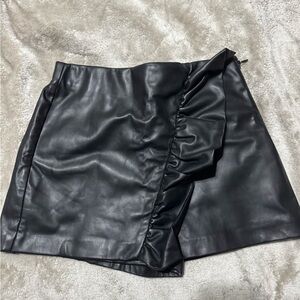 Zara Leather Skort Size M